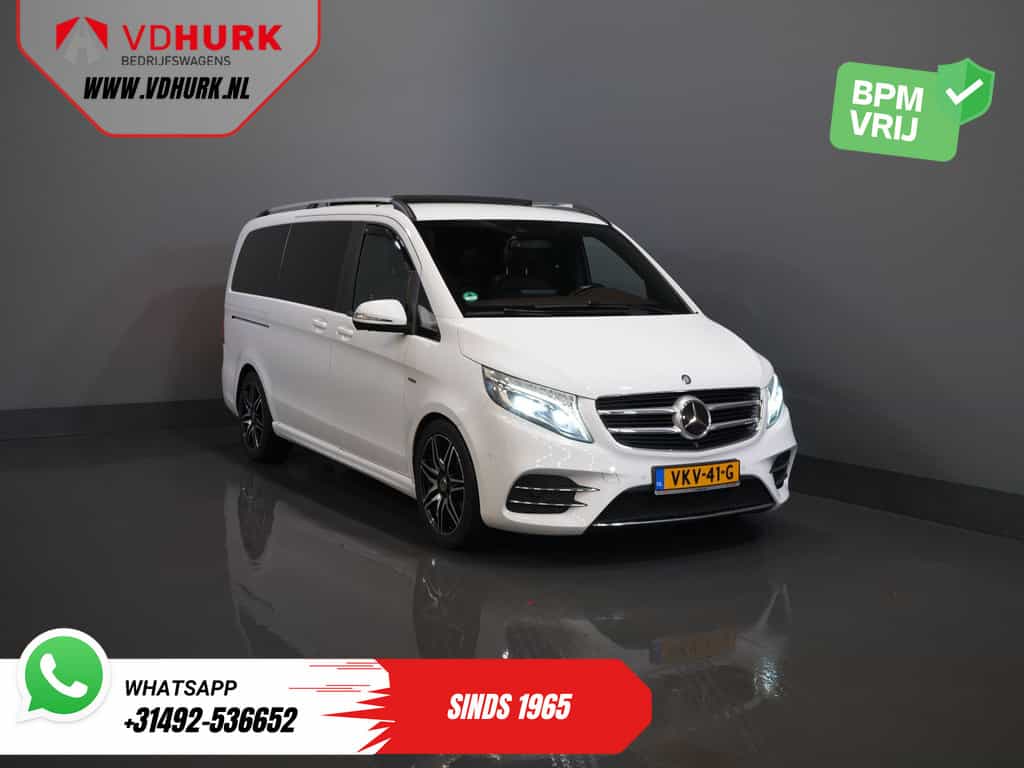 Mercedes-Benz V-klasse 250d DC Dubbel Cabine Exclusive AMG/ Pano/ Stoelvent./ Mem.Stoelen/ Koelvak/ Adapt.Cruise/ 360 Camera/ Burmester/ Standkachel/ Leder/ 2x Elek.Schuifdeur/ Elek.Klep/ Alarm III/ Afn.Trekhaak