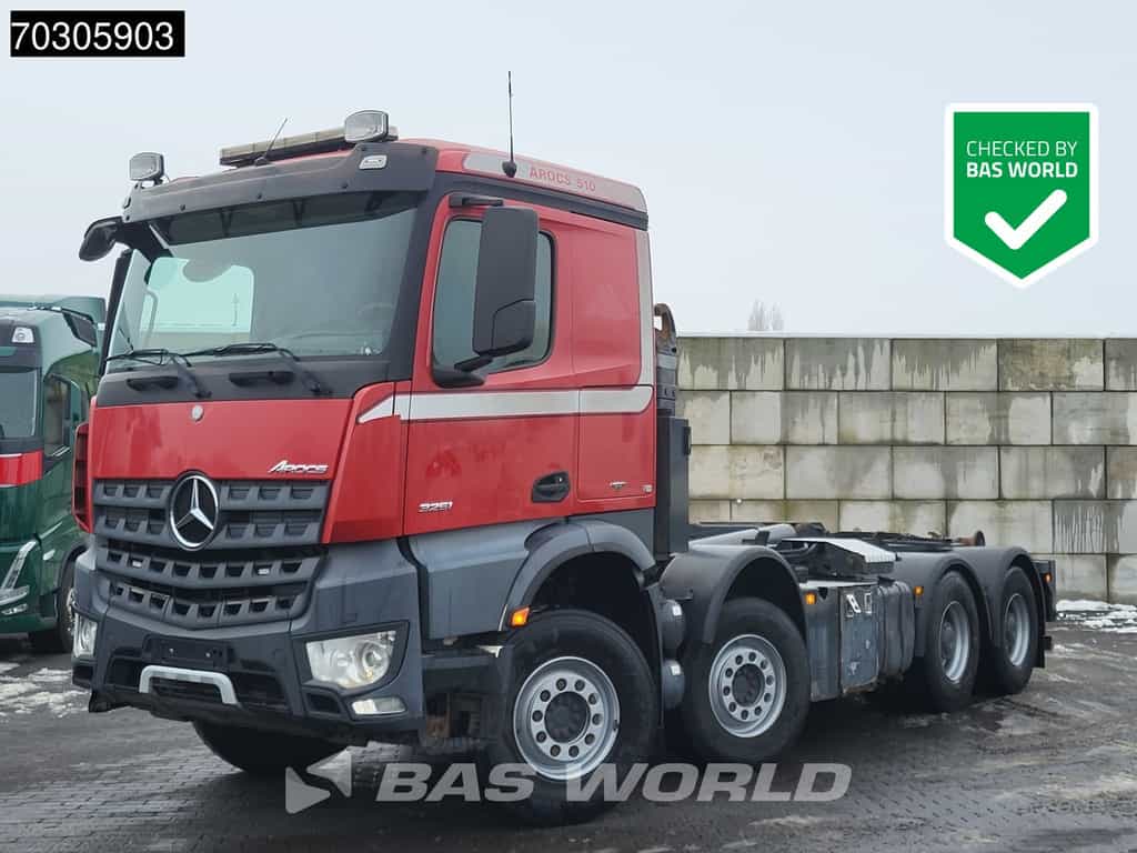Mercedes Arocs Arocs 3251 8X4 Palfinger hooklift Big-Axle Automatic Euro 6