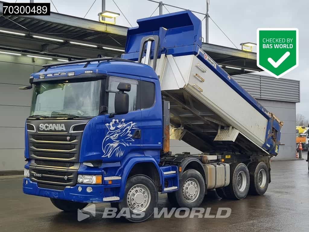 Scania R R580 8X4 14m3 tipper steelsuspension Big-axle Retarder Automatic Euro 6