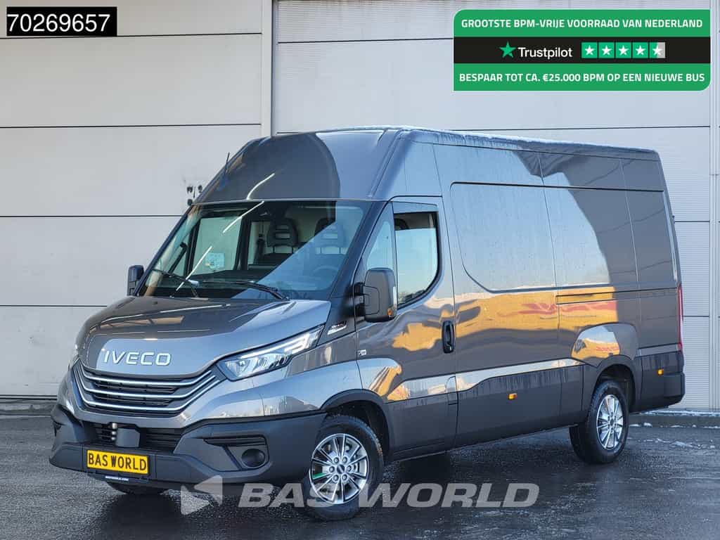 Iveco Daily 35S21 Automaat 2025 model L2H2 3,5t Trekhaak Tacho ACC LED CarPlay Velgen Camera Parkeersensoren Euro6 L2 12m3 Airco Trekhaak