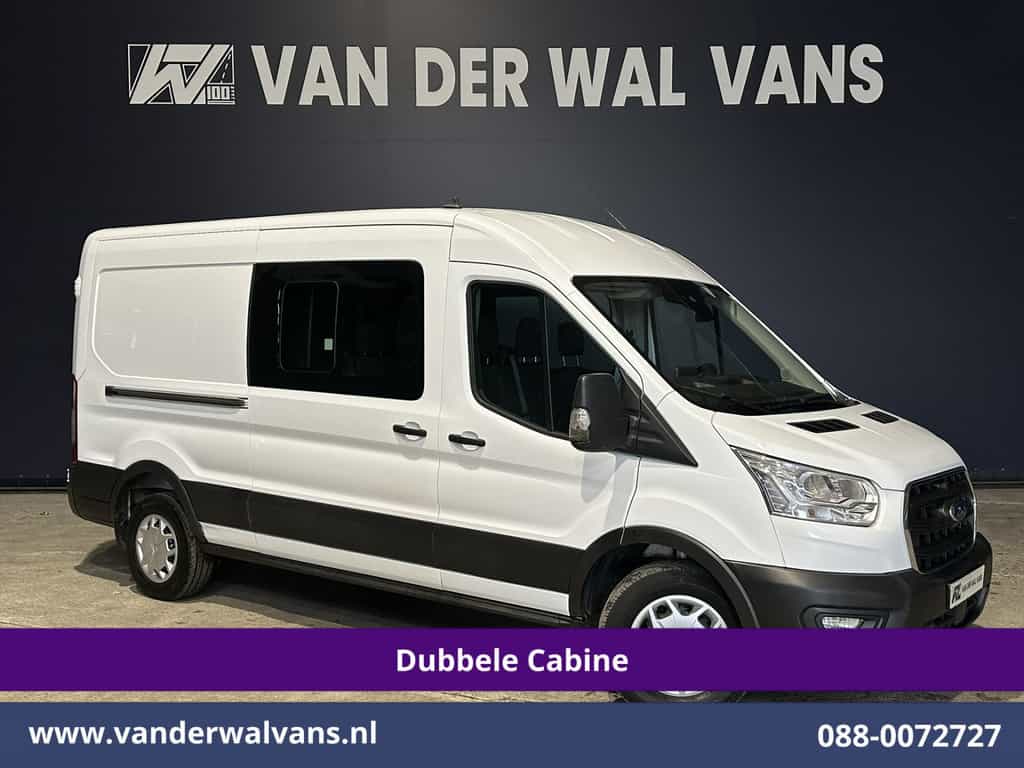 Ford Transit 2.0 TDCI 170pk L3H2 Dubbele Cabine 3500kg Trekhaak Euro6 Airco | 6-Zits | Camera | Navigatie | Apple Carplay Cruisecontrol, Parkeersensoren, Verwarmde voorruit