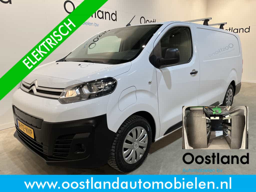 Citroën ë-Jumpy L3 136 75 kWh / 100% Elektrisch !! / Kast-inrichting / Airco / Cruise Control / Klep / 3-Zits / 31.500 KM !!