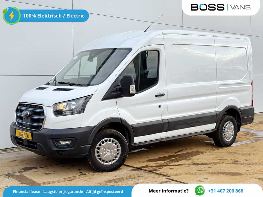 Ford e-Transit 89kWh Elektrisch BEV 97.3% (SOH) 89kWh 402km WLTP BEV Snelladen L2H2 Climate Control Carplay 360° Camera Stoelverwarming Parkeersensoren voor achter