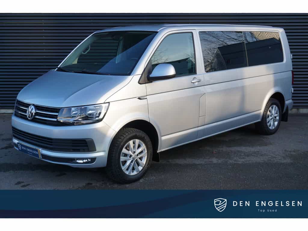 Volkswagen Caravelle 140pk Automaat Dubbele cabine 5 Persoons Airco Cruise control Navigatie Parkeersensoren 16" Velgen