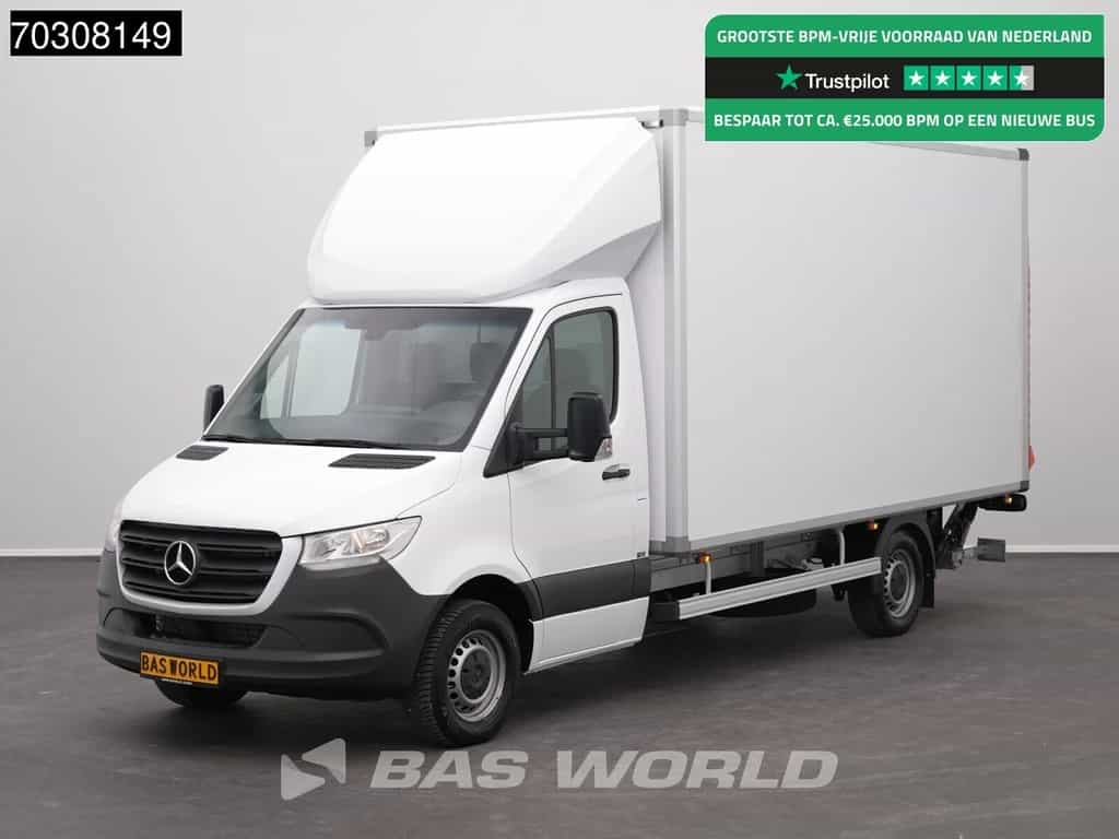 Mercedes Sprinter 319 CDI 3500KG Trekhaak Laadklep Automaat Zijdeur 190PK Bakwagen ACC Navi Airco Euro6 Meubelbak Koffer Airco Trekhaak