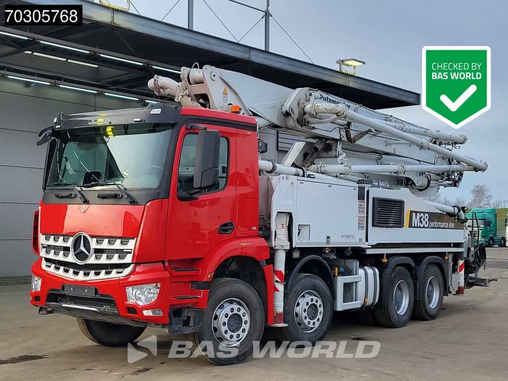 Mercedes Arocs 3240 8X4 38mtr Putzmeister BSF 38-5 16 H pump Steel suspension Big-Axle Euro 6