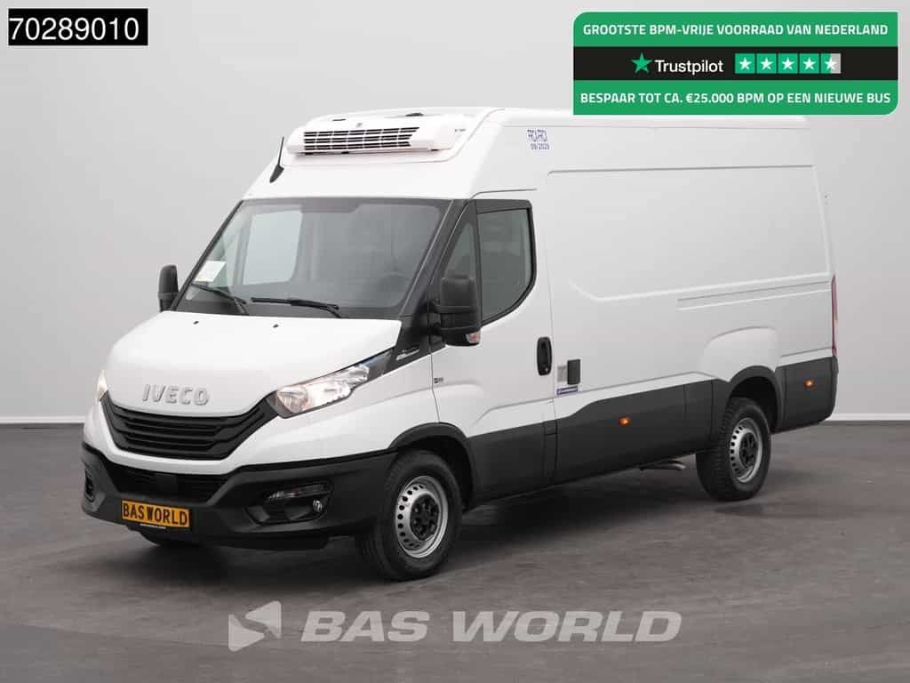 Iveco Daily 35S14 Bi Temp Automaat Koelwagen Vriezer Lamberet L2H2 Thermo King V-300 MAX 230v Stekker Airco Cruise Camera Euro6 Koel Koeler Kühl Kühler Kühlwagen Airco Cruise control