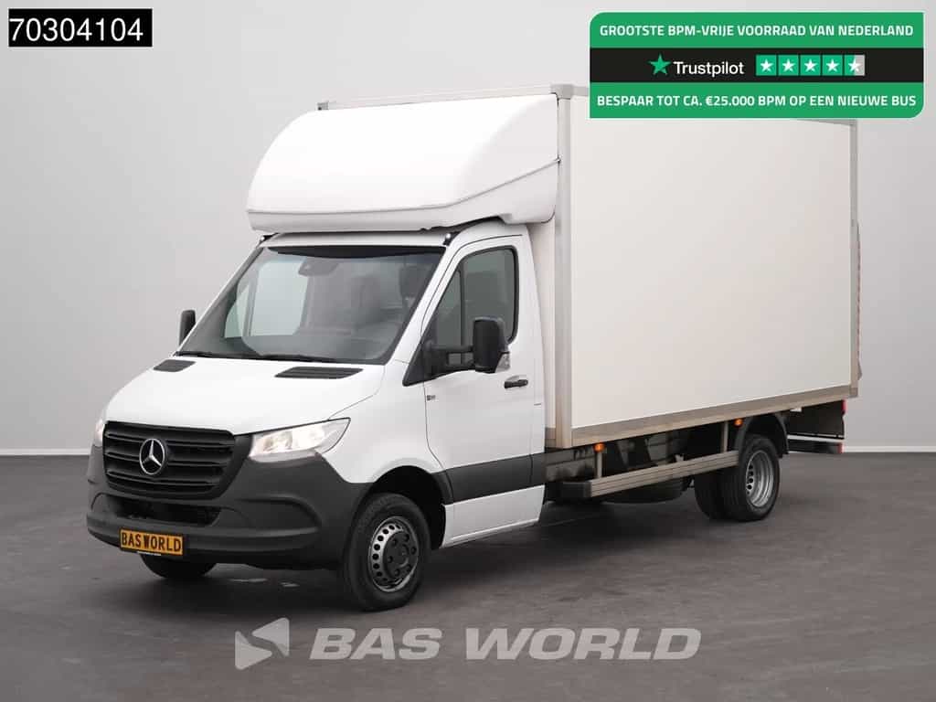 Mercedes Sprinter 514 CDI Laadklep Dubbellucht Bakwagen Airco Cruise MBUX CarPlay Euro6 Meubelbak Koffer Airco Cruise control