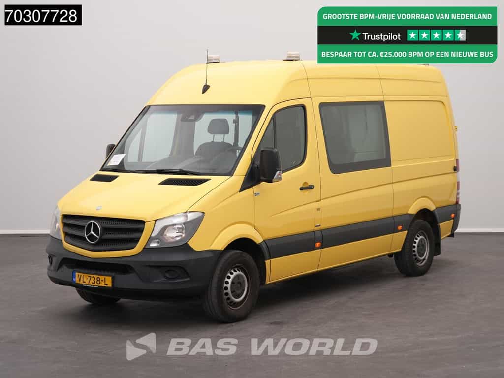 Mercedes Sprinter 313 CDI Automaat Dubbel Cabine L2H2 3,5t Trekhaak Airco Camera Werkplaatsinrichting L2 DC Doka Mixto Airco Trekhaak