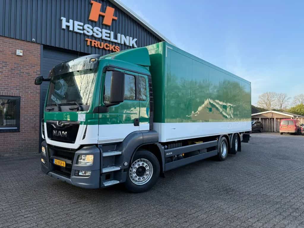 MAN TGS 26.400 7.8M Koffer Stuuras 2500KG LBW AHK APK 10/2026 NL Tru box truck