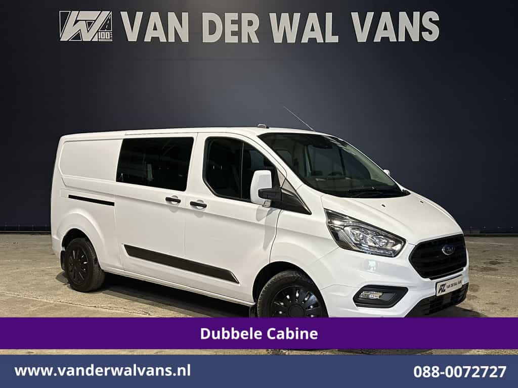 Ford Transit Custom 2.0 TDCI 130pk L2H1 Dubbele Cabine Euro6 Airco | 6-Zits | Camera | Navigatie | LED | Apple Carplay Android Auto, Cruisecontrol, Stoelverwarming, Verwarmde voorruit, Parkeersensoren, Achterklep