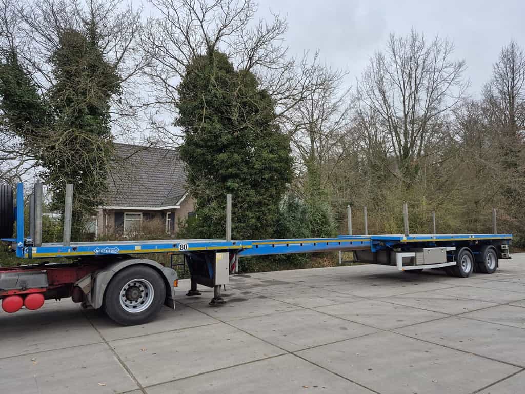 Nooteboom OVB-38-02 2X GELENKT 5,95M TELE KURZ KRANAUTO platform semi-trailer