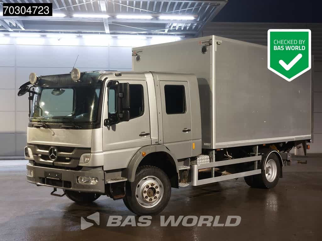 Mercedes Atego Atego 1429 4X4 4x4 Crewcab 1500 kg Zepro Ladebordwand Steel suspension Manual Euro 5