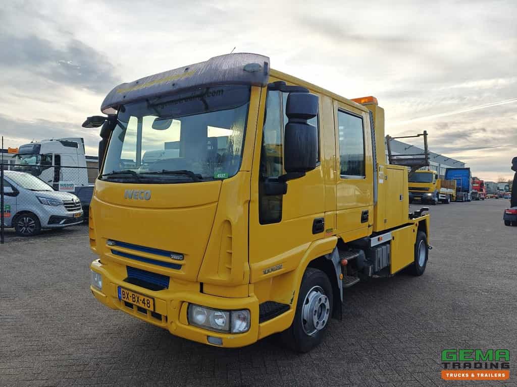 Iveco ML100E22D/P 4x2 Euro5 Dubbele cab 7 pers. - Falkom Wrecker-2000 + Lier 3600kg - Afstandsbediening - 08/2026 APK