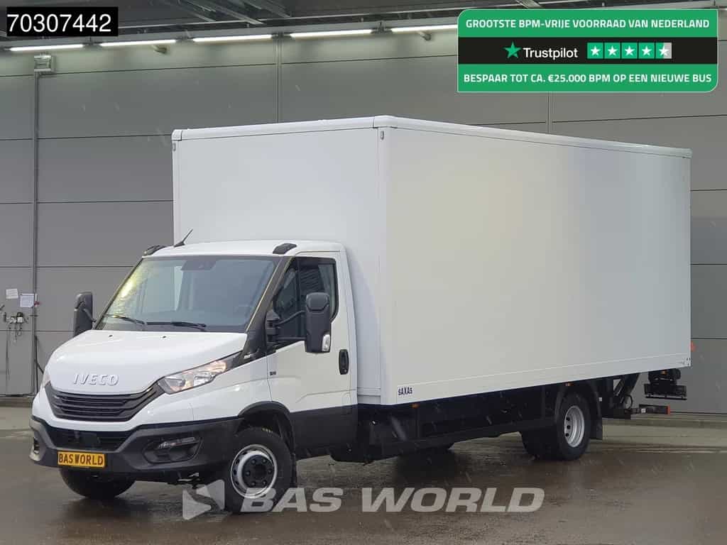 Iveco Daily 70C18 3.0L 1000KG Laadklep Automaat Luchtvering Dubbellucht Bakwagen Airco Cruise 180PK Euro6 Meubelbak Koffer Airco Cruise control