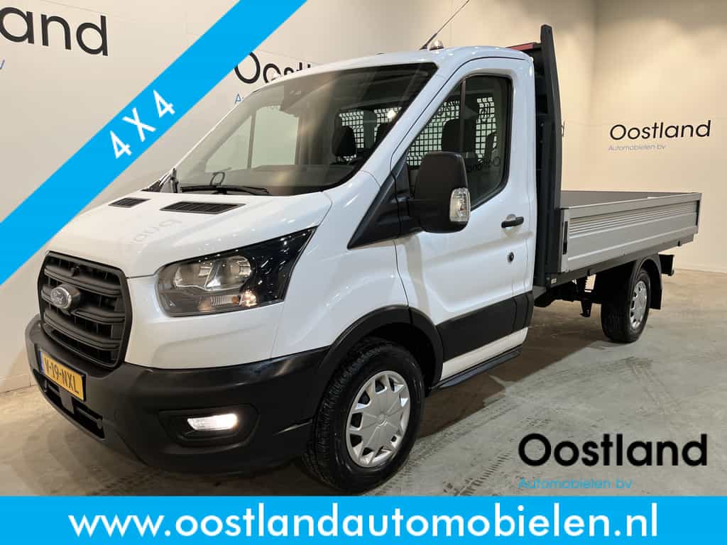 Ford Transit 2.0 TDCI L2 AWD 4X4 170 PK Open Laadbak / Euro 6 / Airco / Cruise Control / Trekhaak / Camera / 3-Zits / 20.000 KM !!