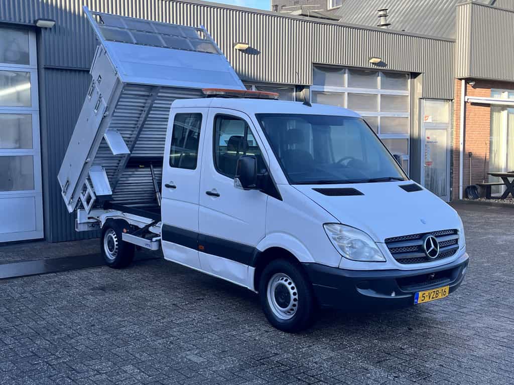 Mercedes-Benz Sprinter 313 2.2 CDI 366 DC Kipper Open laadbak met Airco Trekhaak 2800kg en 5-Persoons Euro 5 Hogeschotten PRIJS IS EXPORT
