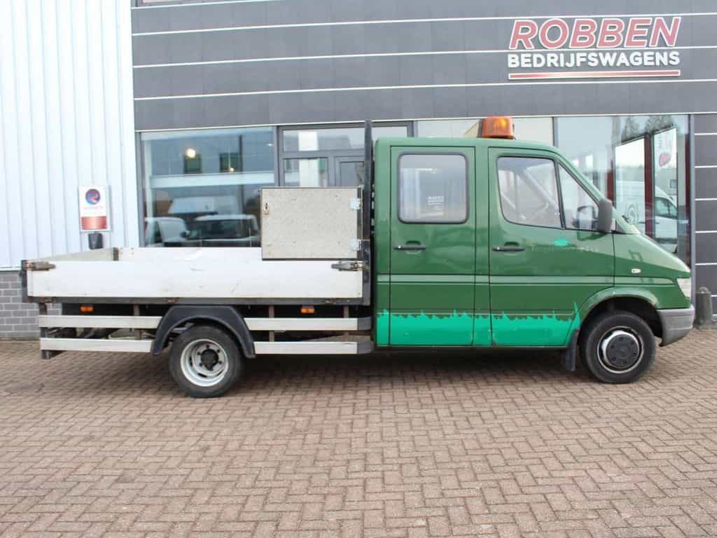 Mercedes-Benz Sprinter 412 D lang Open Laadbak Dubbele Cabine Dubbellucht Trekhaak