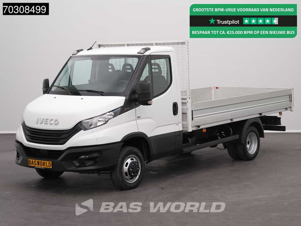 Iveco Daily 35C16 3.0L Open Laadbak 160PK 3,5t Trekhaak Dubbellucht Airco Cruise Camera Euro6 Pritsche Pickup Open Box Airco Trekhaak Cruise control