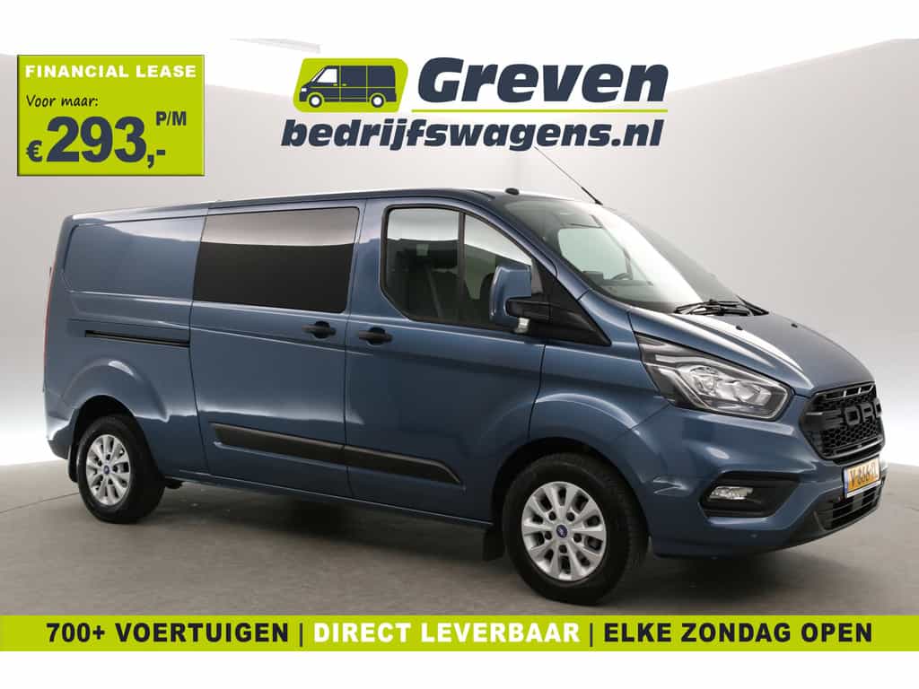 Ford Transit Custom 2.0 TDCI L2H1 | DC | 6-Zits | Carplay | Cruise | Airco | Navigatie | Trekh. | Parkeersens.