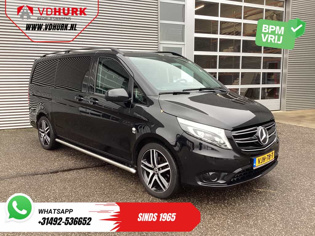 Mercedes-Benz Vito 114 CDI Aut. L2 Dubbel Cabine DC NL Auto/ LED/ Carplay/ 2x Schuifdeur/ Leder/ Stoelverw./ Climate/ Navi/ Camera/ Cruise/ LMV/ Sidebars