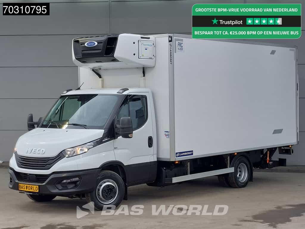 Iveco Daily 72C21 3.0L Automaat 1000KG Laadklep Koelwagen Vriezer Zijdeur 210PK Carrier Easycold 380v Stekker Airco Cruise Camera Euro6 Koel Koeler Kühl Kühler Kühlwagen Kühlkoffer Vries Vriezer Frigo Airco Cruise control