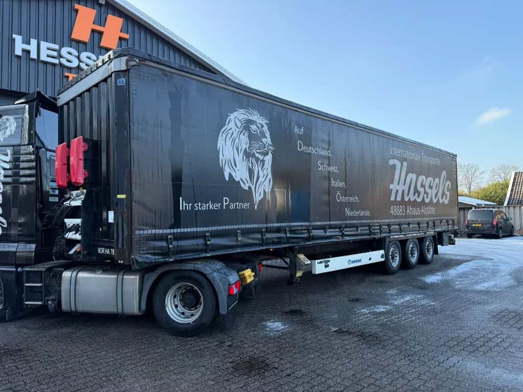 Krone SD Schuifzeilen/Schuifdak BPW 2 Opbergkist Reservewielhouder curtain side semi-trailer