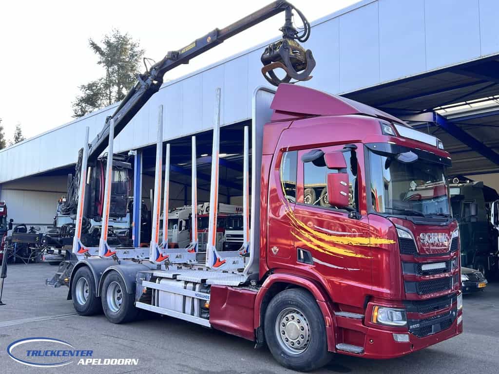 Scania R650 V8 NGS 6x4, Retarder, Jonsered Houtkraan TC11107