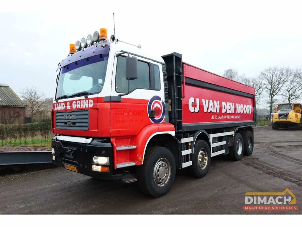 MAN TGA 35.410 8x4 kipper - hardox - euro 3 - multikappen - airco - camera - bladvering - handmatige transmissie DM1192