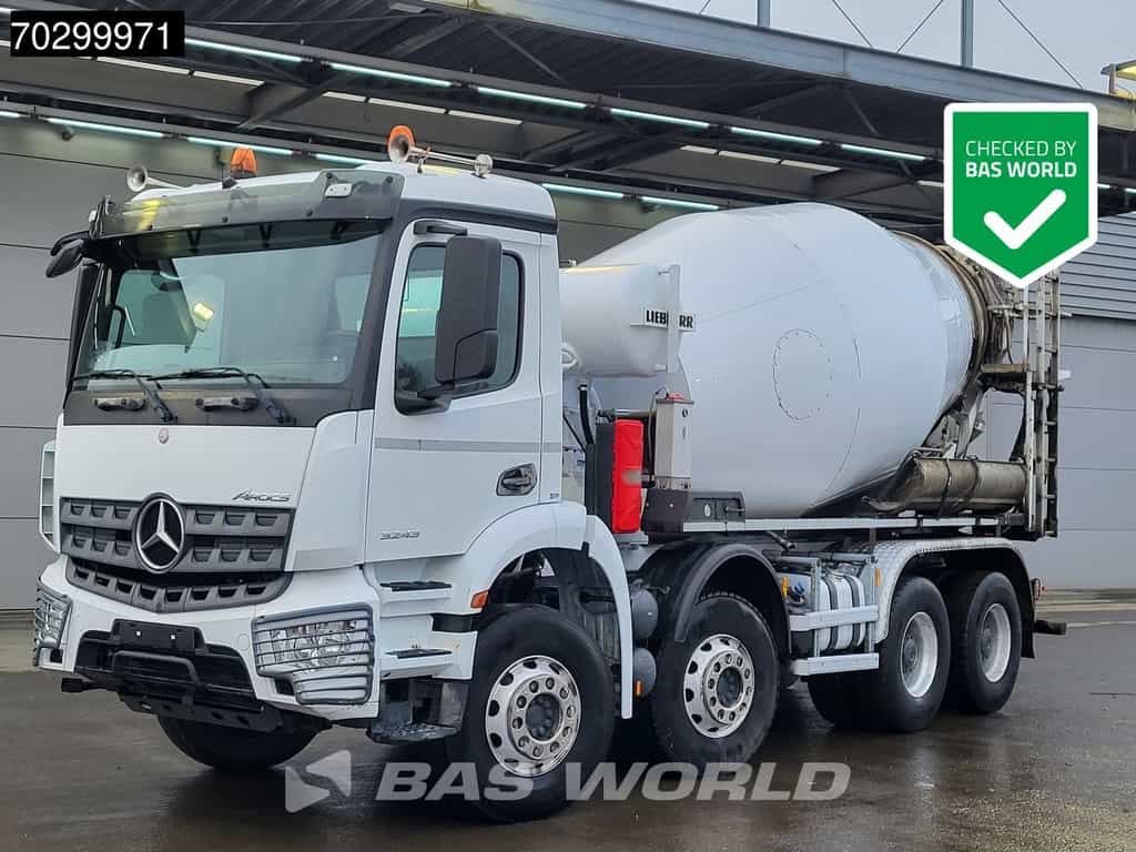 Mercedes Arocs 3243 8X4 9m3 Liebherr mixer Steelsuspension Big-Axle Automatic Euro 6