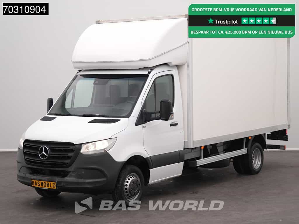 Mercedes Sprinter 514 CDI Laadklep Automaat Dubbellucht Bakwagen Airco Cruise MBUX CarPlay D'Hollandia Euro6 Meubelbak Koffer Airco Cruise control