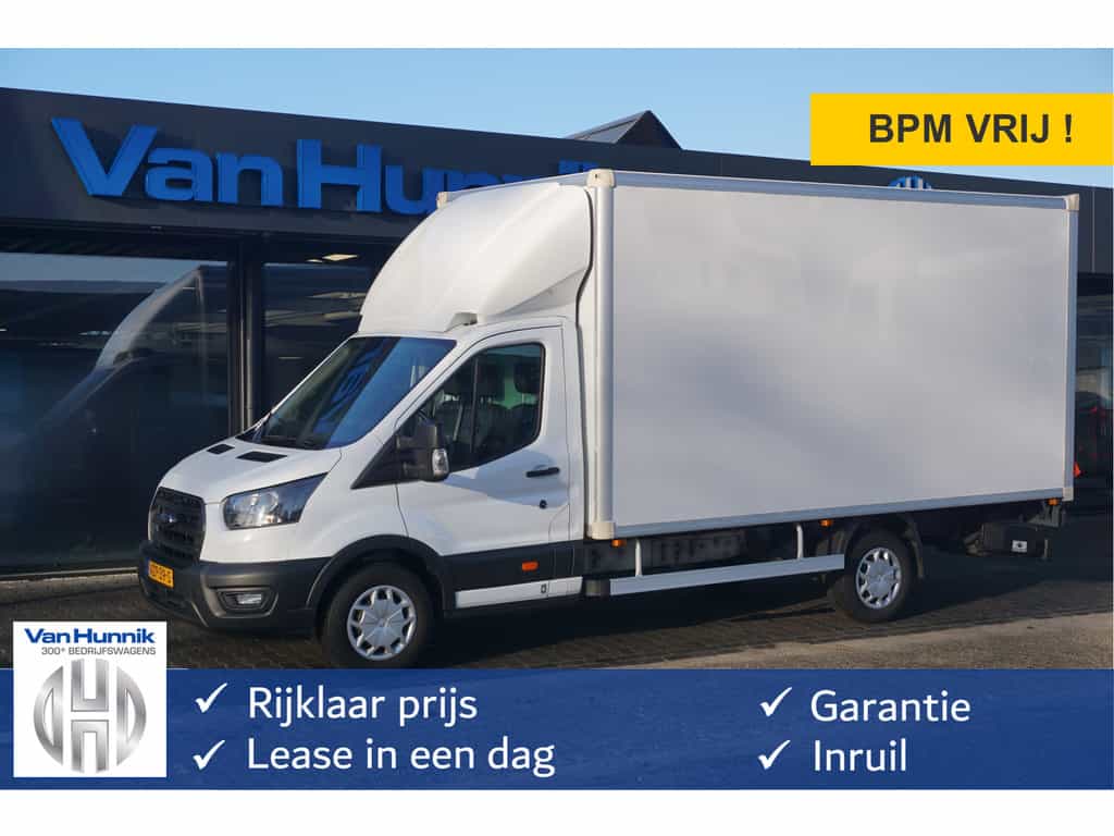 Ford Transit 350L 130PK Bakwagen BPM VRIJ!! Camera, Luchtvering, Dhollandia Klep, Lat om Lat!! NR. JE01*