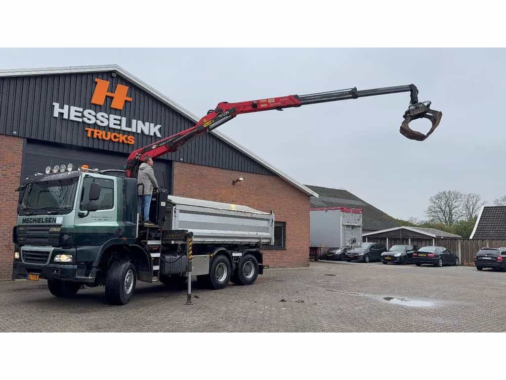 GINAF X 3335 S 460 6X6 17 T/M Palfinger Kraan/Crane 3 Zijdige kipper dump truck