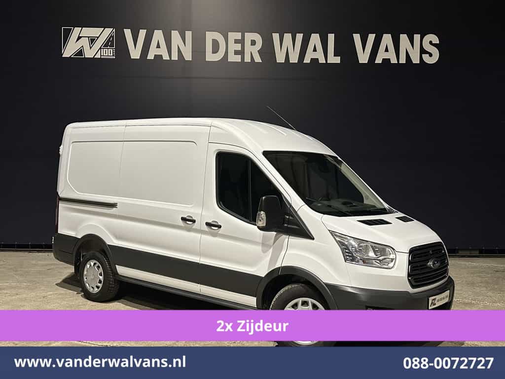 Ford Transit 2.0 TDCI L2H2 inrichting Euro6 Airco | 2x Zijdeur | Cruisecontrol | Verwarmde voorruit Parkeersensoren, Bijrijdersbank, 2800kg trekvermogen