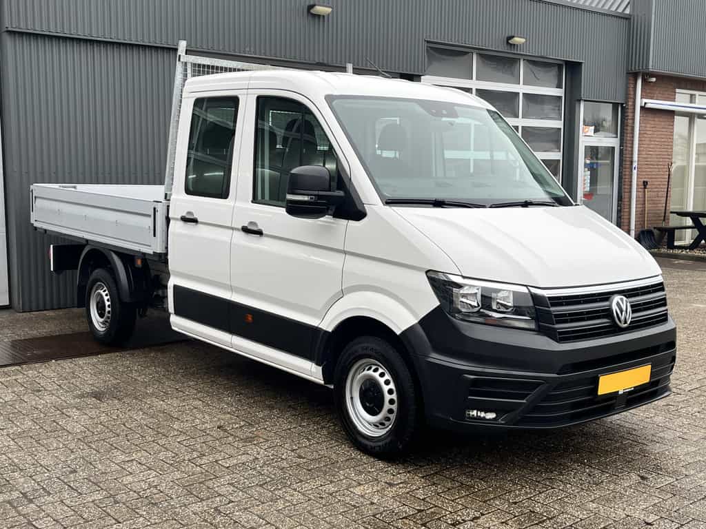 Volkswagen Crafter 35 2.0 TDI DC Open laadbak Airco Cruise controle Pick-up Euro 6 Parkeerhulp achter evt 3000kg trekgewicht 6 persoons p-up bakwagen open laadbak Pritsche