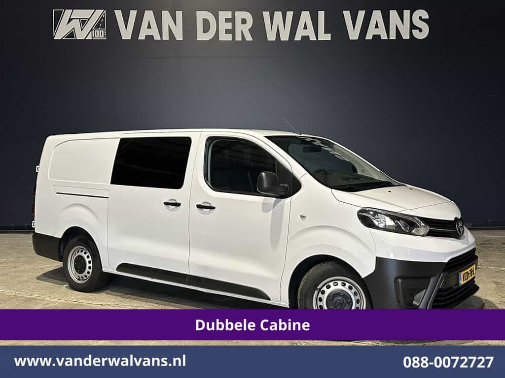 Toyota PROACE Worker 2.0 D-4D 145pk L3H1 Dubbele Cabine Euro6 Airco | 6-Zits | Navigatie | Apple Carplay | Cruisecontrol Android Auto, 2500kg trekhaak, Parkeersensoren