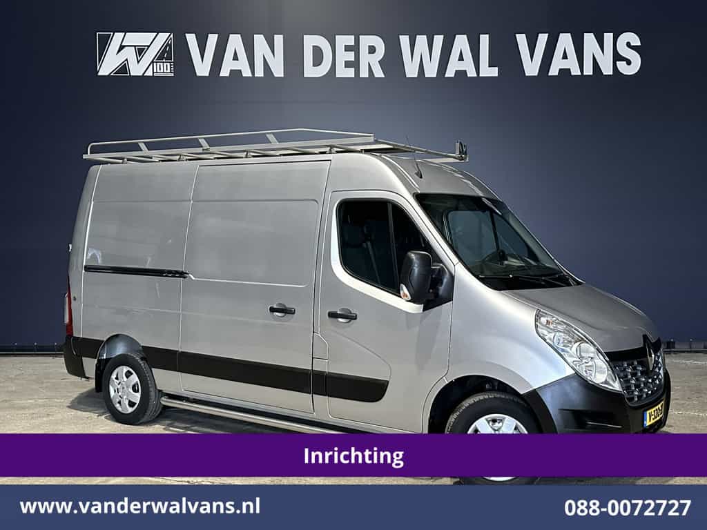 Renault Master 2.3 dCi 170pk L2H2 Inrichting Euro6 Airco | Imperiaal | Camera | Navigatie | Cruisecontrol | 2500kg Trekhaak Parkeersensoren, Trap, Sidebars, Bijrijdersbank