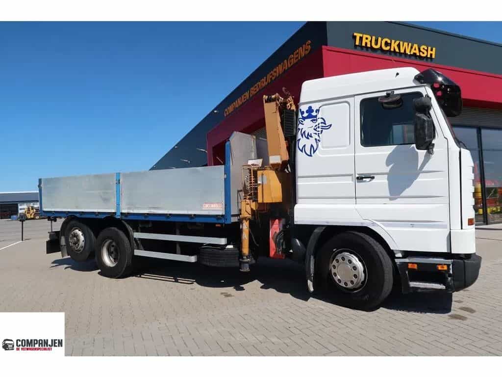 Scania R143-420 V8 EFFER 8200 Kraan - Effer 8200 Crane flatbed truck