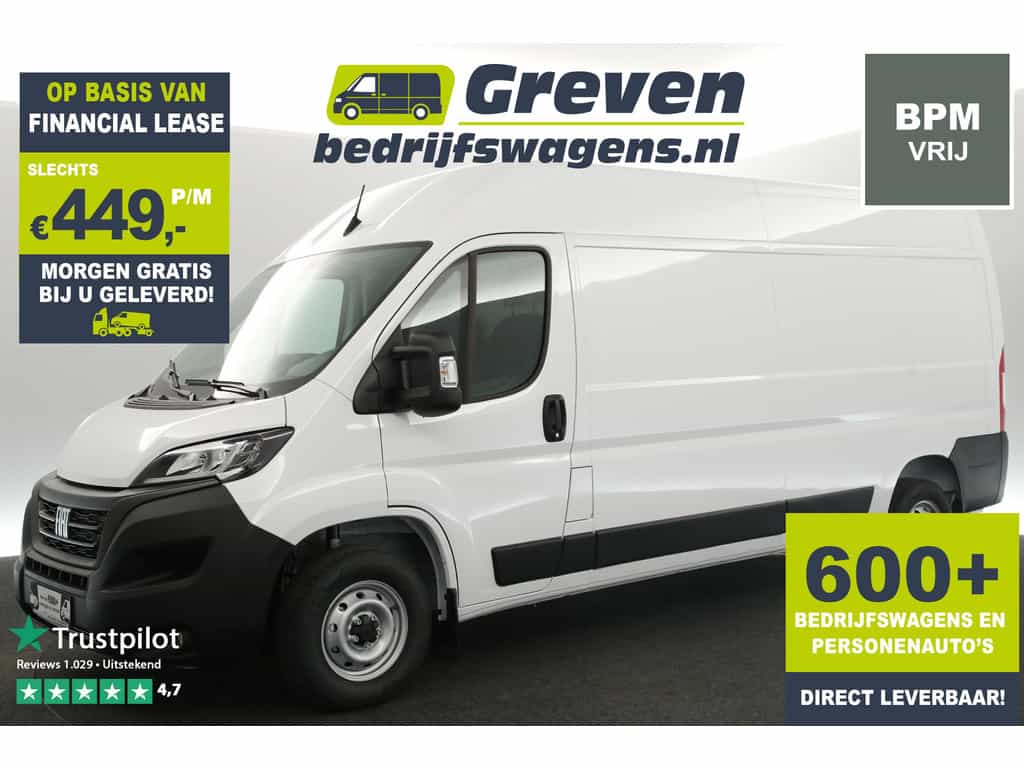 Fiat Ducato 2.2 MT6 L3H2 140PK | BPM VRIJ | Airco Cruise Parkeersensoren 3 Persoons Elektrpakket