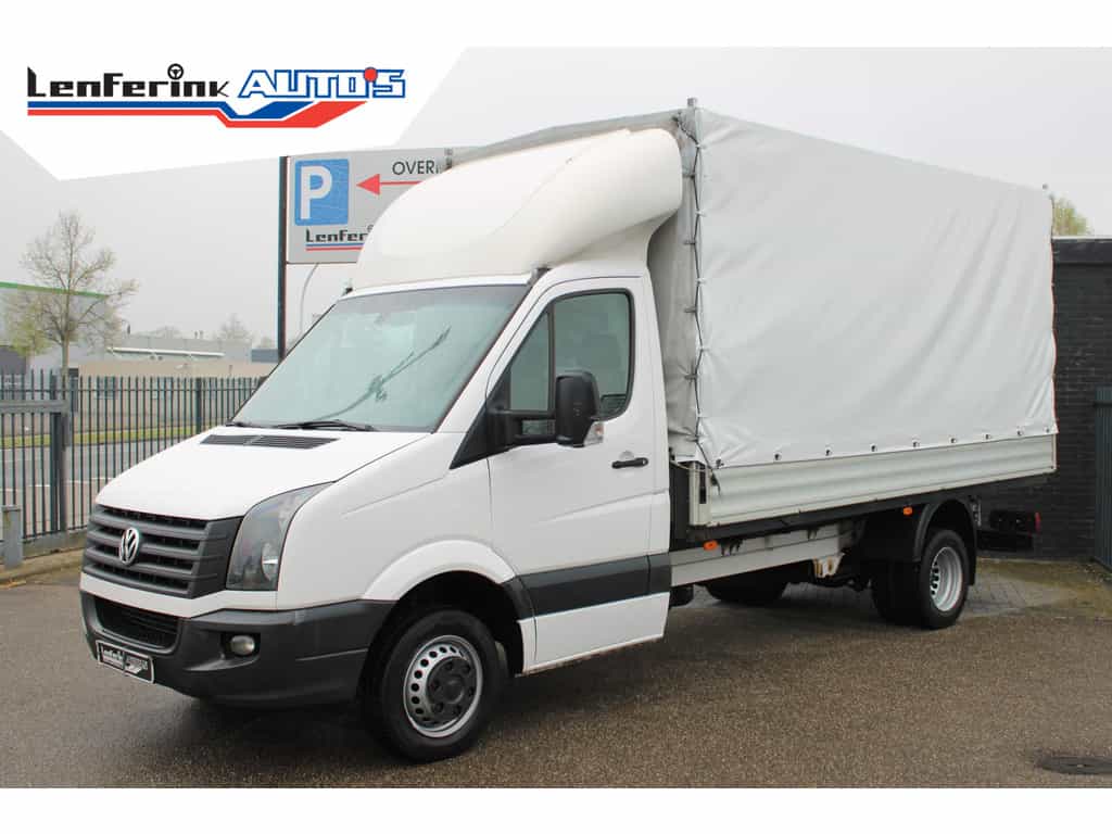 Volkswagen Crafter 2.0 TDI 163 pk Pick Up met Huif / Open Laadbak Airco, Cruise Control, Dakspoiler, 3-Zits