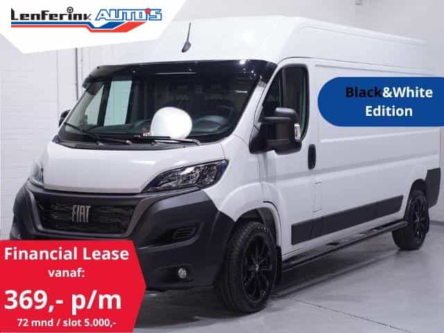 Fiat Ducato 2.2 MultiJet 140 pk L3H2 Black&White Edition Airco Cruise Control, 18" LMV Zwart, Sidebars, Zonneklep, 3-Zits Nieuw