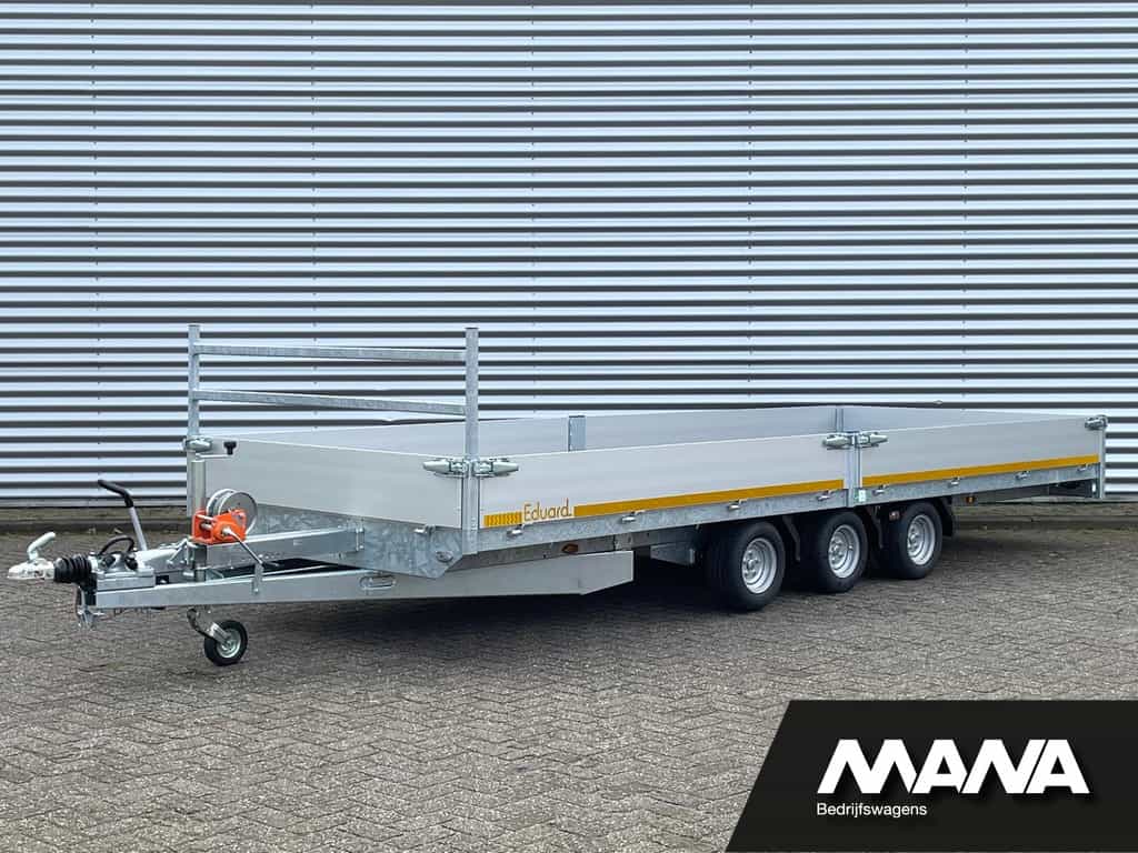 Eduard P5 5520 Plateau 3500kg 550X200 Lier + Oprijplaten 3-asser