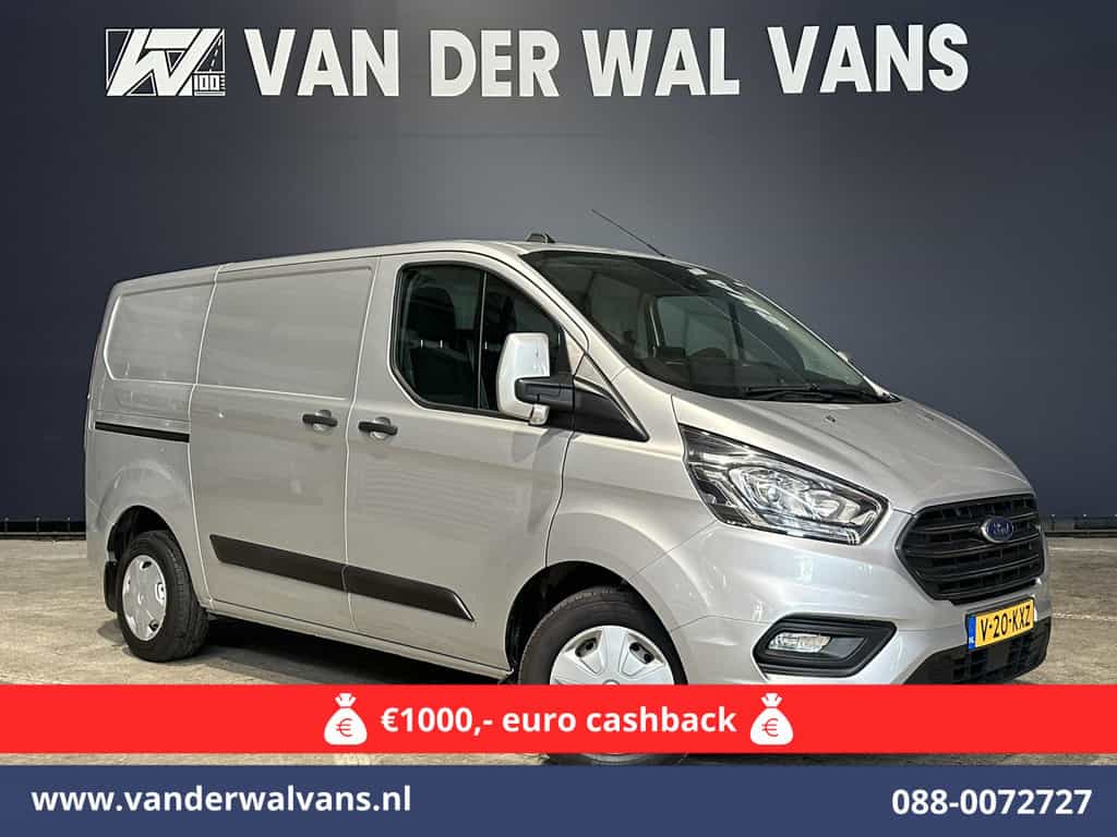 Ford Transit Custom 2.0 TDCI 130pk L1H1 Euro6 Airco | Camera | Navigatie | LED | Cruisecontrol Parkeersensoren, Stoelverwarming, Verwarmde voorruit, Bijrijdersbank, 2500kg trekvermogen