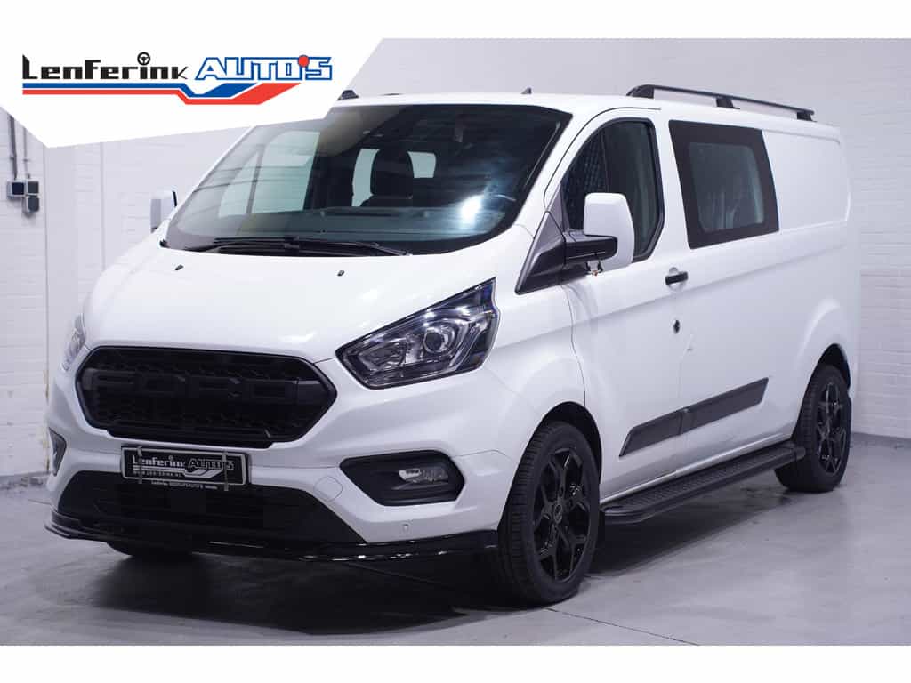 Ford Transit Custom 2.0 TDCI 130 pk Dubbel Cabine Edition 6-Zits Navi, Camera, 18" LMV, Raptor Grille, Treeplanken