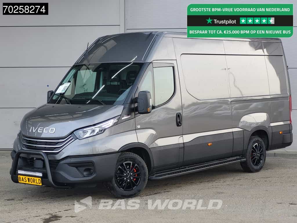 Iveco Daily 35S21 3.0L Black Edition Automaat 210PK L2H2 2025-Model 3,5t Trekvermogen ACC LED CarPlay Camera Parkeersensoren Euro6 L2 12m3 Airco