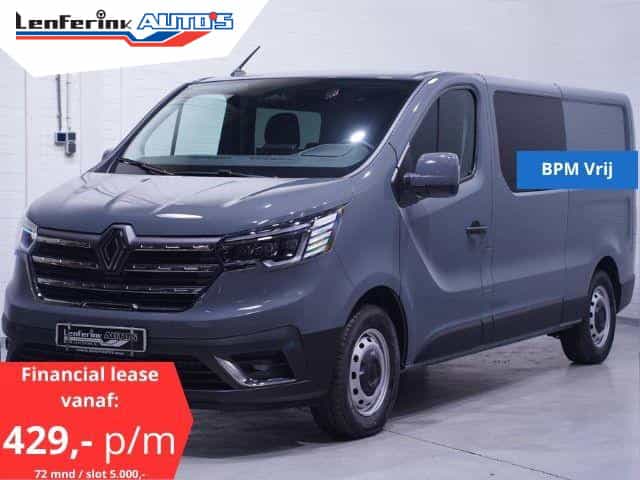 Renault Trafic 2.0 dC1 150 pk Dubbel Cabine BPM vrij Airco Camera Apple Carplay, LED Koplampen, Digital Dashbord, Cruise, Nieuw