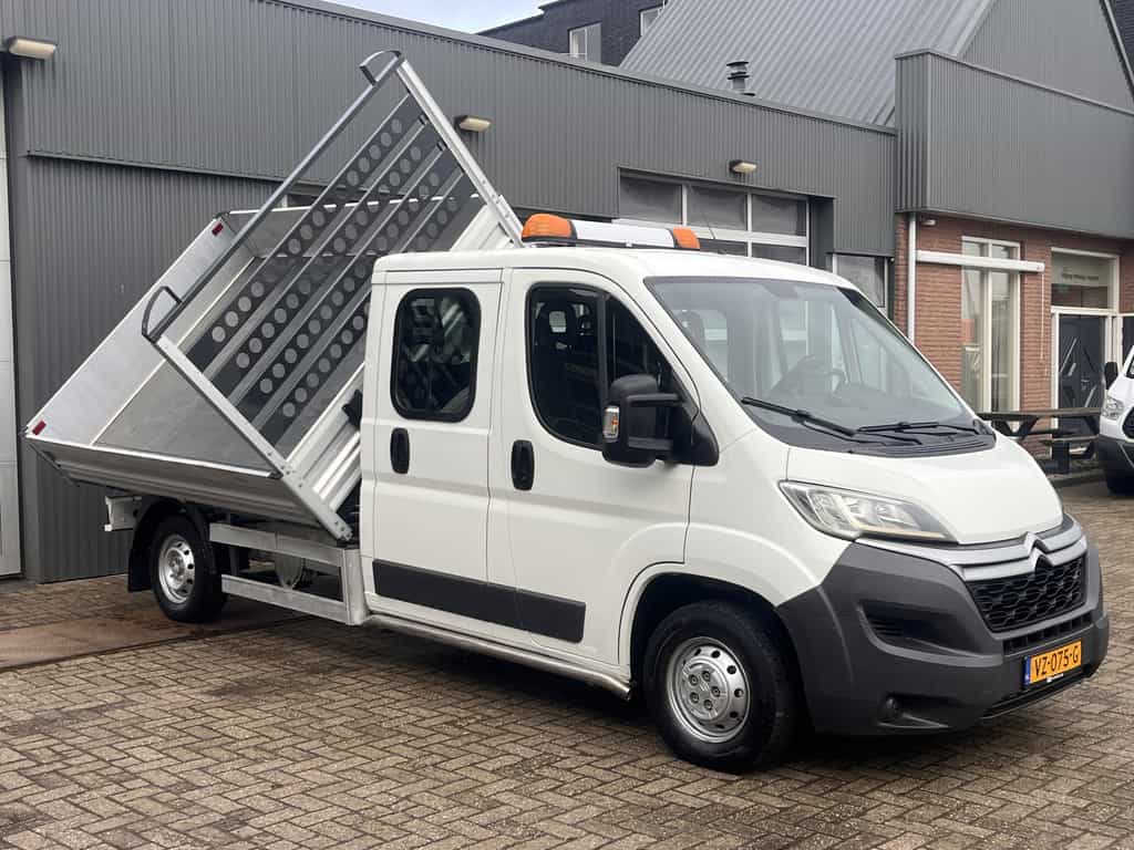 Citroën Jumper 35 2.2 HDI L3 3 Zijdenkipper Kieper Trekhaak 2500 kg trekgewicht 7-Persoons Telefoonverbinding 1e eigenaar open laadbak Pick-up P-up Euro 5 Kipper