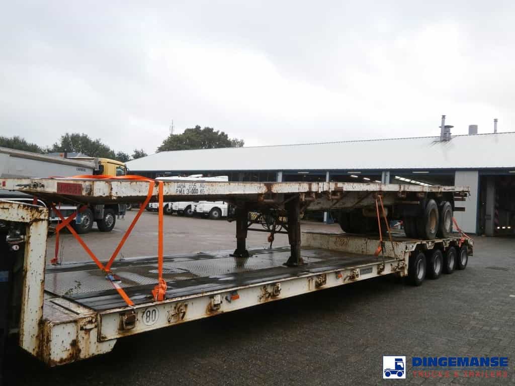 Traylona 2-axle platform trailer 39000KG / Extendable 19M
