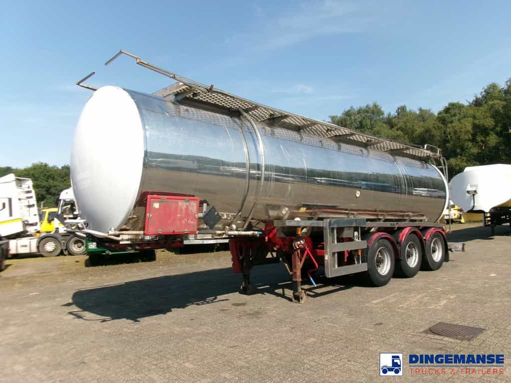Crane Fruehauf Chemical ACID tank inox 30 m3 / 1 comp