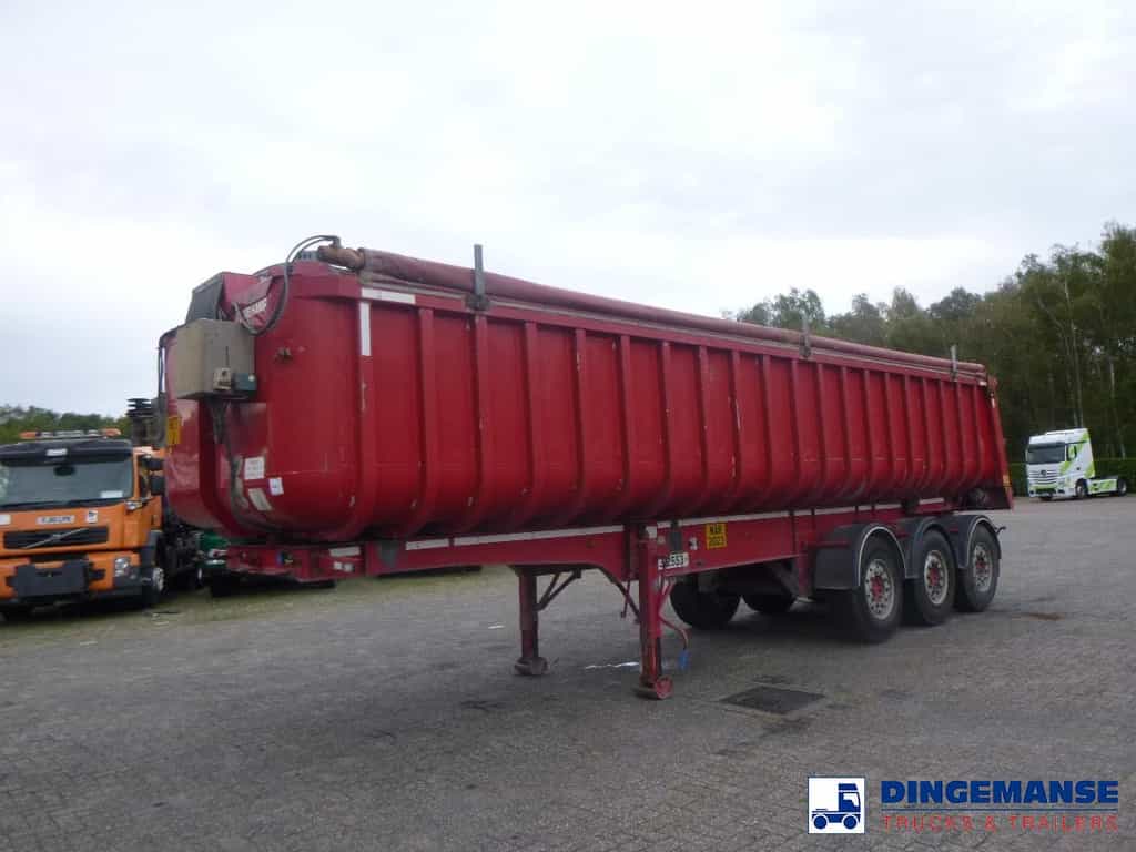 Fruehauf Tipper trailer alu 34.6 m3 + tarpaulin